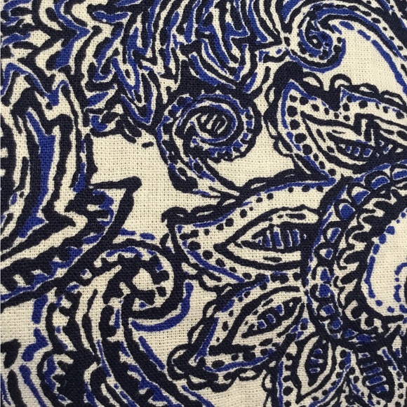 Anne Klein Navy and White Paisley Mini Dress 2 - Picture 6 of 7